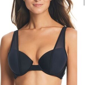 Bar III BLACK Natural Beauty Balconette Bikini Swim Top, US Small